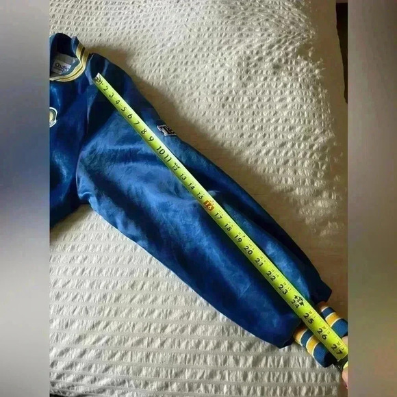 90's Vintage Chalk Line Los Angeles rams NFL bomber button up jacket size XL - Picture 5 of 9